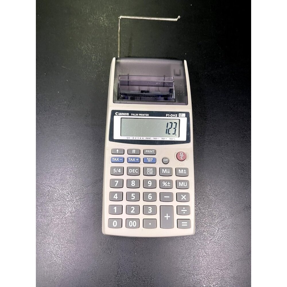 Canon P1-DHII Palm Printer Calculator With 12-Digit Display & Tax Functions